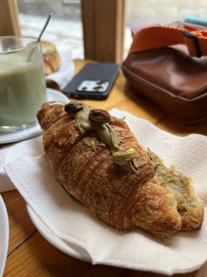 Croissant de pistachio  at The Vegan Corner in Barcelona