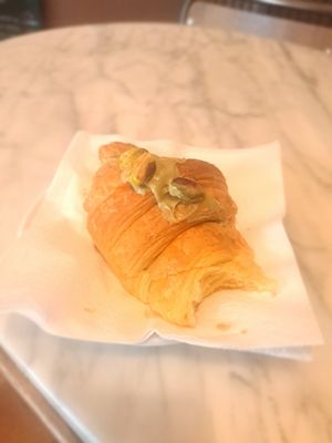 Pistachio croissant at The Vegan Corner in Barcelona