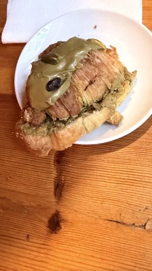 Pistachio croissant  at The Vegan Corner in Barcelona