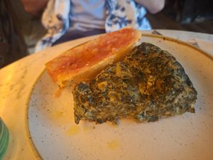 Spinach tortilla at The Vegan Corner in Barcelona