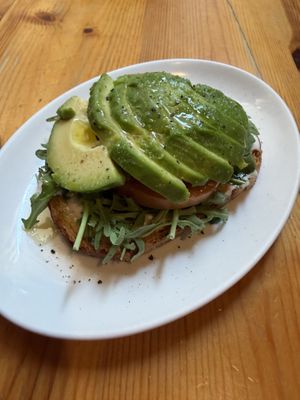 Avocado toastt  at The Vegan Corner in Barcelona