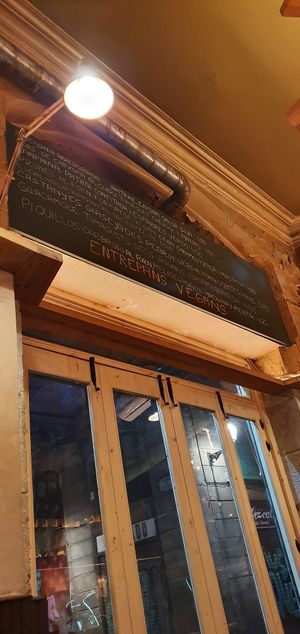 Menus are on the walls and in Catalan at The Vegan Corner in Barcelona