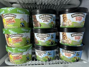 Vegan Ben & Jerrys Ice Cream Tubs  at The Masons Arms in Warkworth