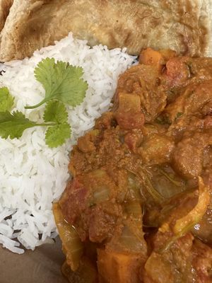 Sweet Potato Balti  at The Masons Arms in Warkworth