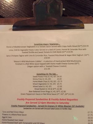 Something vege / vegan at The Masons Arms in Warkworth