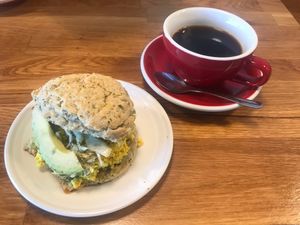 The bliscuit at Southern Roots Filling Station in Atlantic Beach