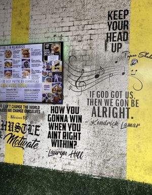 Wall art  at Soul Bowl in Minneapolis