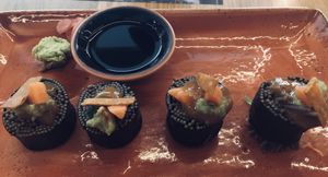 Vegan papaya roll at UDON - Plenilunio in Madrid