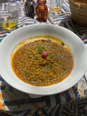lentils stew  at The Ruined Garden in Fes