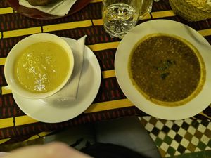 Lentils stew and bissara at The Ruined Garden in Fes