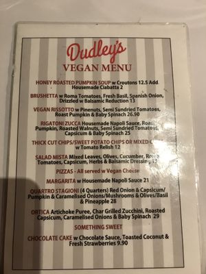 Good range of options  at Dudley's in Olinda