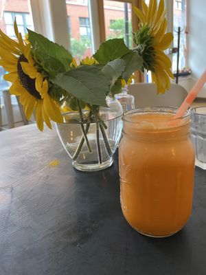 Pineapple carrot juice  at Juice By J in Grand Rapids