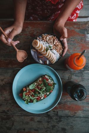 pesto toast at Roots in Hanoi