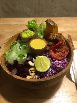 Rainbow Tempeh Bowl  at Roots in Hanoi