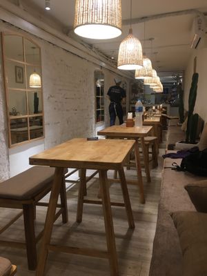 The cafe  at Roots in Hanoi