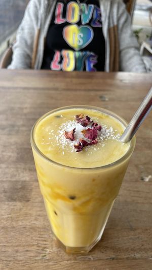 Tropical pash - super food smoothie / Super yummy  at The Yoga Place Cafe in Blacksmiths