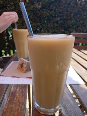 Tropical pash smoothie at The Yoga Place Cafe in Blacksmiths
