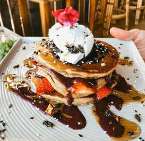 Buckwheat pancakes at The Yoga Place Cafe in Blacksmiths
