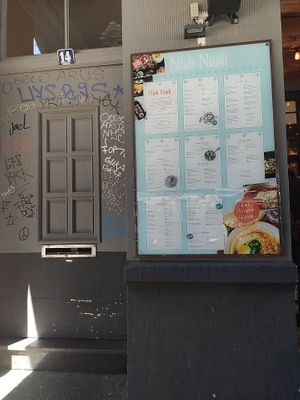 The menu outside at Nish Nush in Cologne