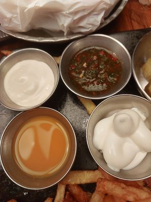 Sauces at Nish Nush in Cologne