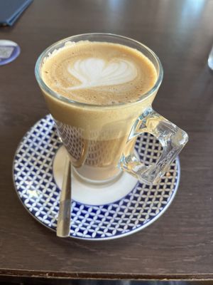 Almond latte  at Carluccio's - Wimbledon in South West London
