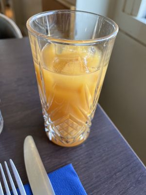 Peach juice  at Carluccio's - Wimbledon in South West London