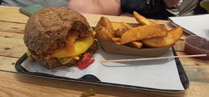 My Burger (Cheezy) with extra Cheese at Las Vegan's - Kazinczy 11 in Budapest