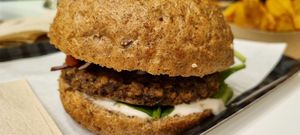 Happy Mushroom 🍔 at Las Vegan's - Kazinczy 11 in Budapest