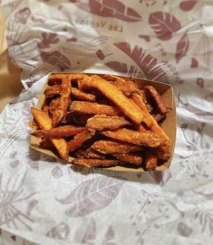 Sweet potato fries   at Las Vegan's - Kazinczy 11 in Budapest