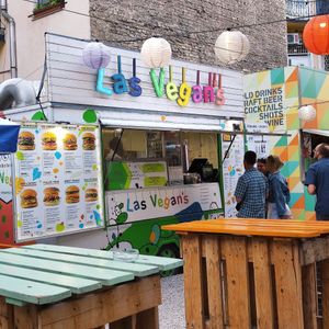 Hangulatos Street Food bisztrókocsi. ✌️ at Las Vegan's - Kazinczy 11 in Budapest