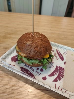 Looks like home made bun, yummm! at Las Vegan's - Kazinczy 11 in Budapest