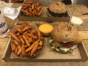 Magic Mushroom and Sweet Dream burgers!!  at Las Vegan's - Kazinczy 11 in Budapest