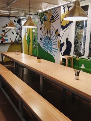 you can hold your workshop here! at Las Vegan's - Kazinczy 11 in Budapest