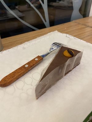 Chocolate orange cake at Las Vegan's - Kazinczy 11 in Budapest