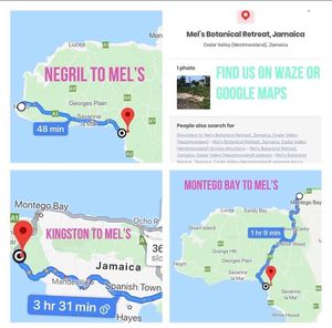 How to find us  at Mel's Botanical Retreat in Savanna La Mar