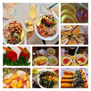 A selection of vegan and vegetarian Jamaican fusion dishes served at Mel’s Botanical Retreat  at Mel's Botanical Retreat in Savanna La Mar