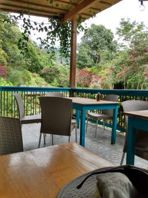 View from table at Lulo's Restaurante in Jardin