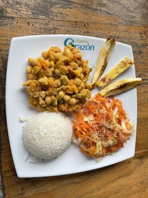 Main plate  at Lulo's Restaurante in Jardin