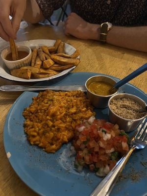 Praieira de coco verde e banana da terra frita.  at Jamburita in Brasilia