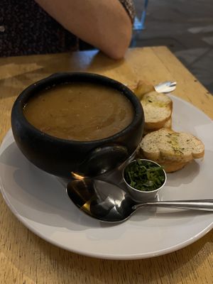 Caldinho de mandioca e jaca.  at Jamburita in Brasilia