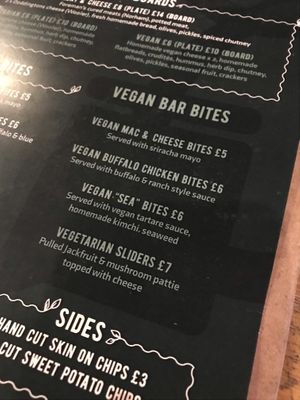 Vegan bar bites  at The Radio Rooms in Berwick-upon-tweed