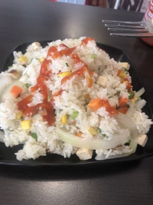 Tofu fried rice at Dumpling World in Hobart