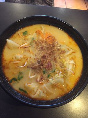 the dumplings full of juice from laksa not much veggies inside on them :-( at Dumpling World in Hobart