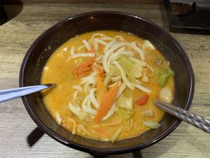 Vegetarian Laksa at Dumpling World in Hobart