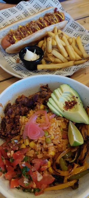 'Sexi Mexi' and the moving mountains hot dog dish at Lost Brewing Co in Newquay