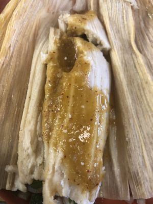 Vegan Tamale  at La Guerrera's Kitchen in Oakland