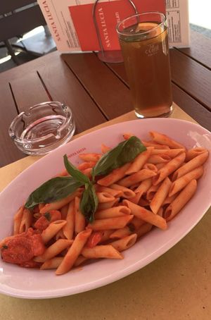 With tomato sauce in Bern  at Santa Lucia in Bern