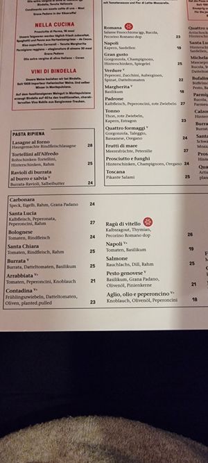 Arrabbiata, Contadina at Santa Lucia in Bern