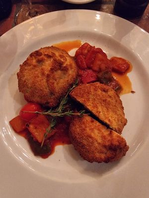 Breaded Portobello mushrooms at Santa Lucia in Schaffhausen