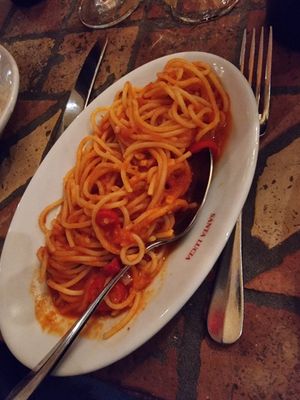 Spaghetti all'arrabbiata at Santa Lucia in Schaffhausen